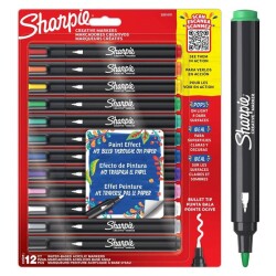 Sharpie Creative Marker Akrilik Boyama Kalemi Yuvarlak Uç 12 Renk Set - 1