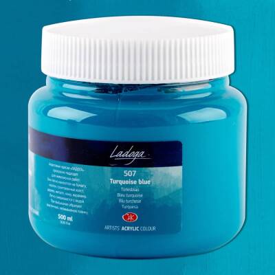 St. Petersburg Ladoga Akrilik Boya 500 ml 507 Turquoise Blue - 1