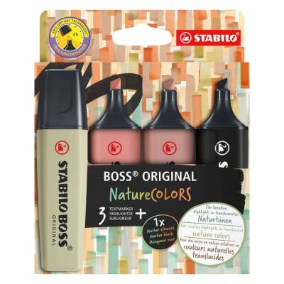 Stabilo Boss Nature Colors İşaretleme Kalemi 4'lü Set 70/4-2-3 - 1