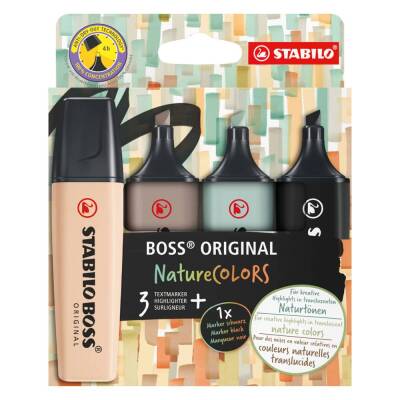 Stabilo Boss Nature Colors İşaretleme Kalemi 4'lü Set 70/4-2-5 - 1