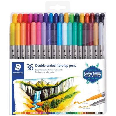 Staedtler Çift Uçlu Keçeli Kalem 36 RENK SET (0.5 mm - 3 mm) - 1