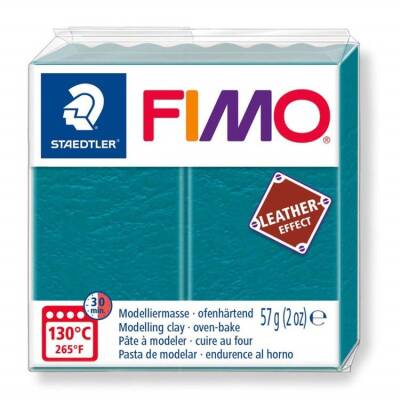 Staedtler Fimo Leather (Deri) Effect Polimer Kil 57 gr 369 Göl Mavisi - 1