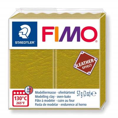 Staedtler Fimo Leather (Deri) Effect Polimer Kil 57 gr 519 Zeytin Yeşili - 1