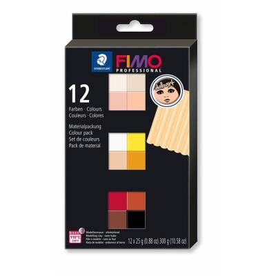 Staedtler Fimo Professional Doll Art 12 Renk x 25 gr. Etnik Renkler - 1