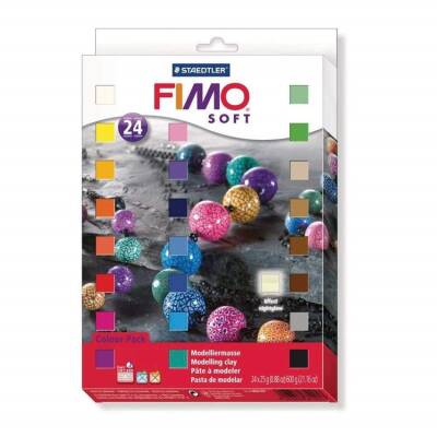 Staedtler Fimo Soft 24 Renk x 25 gr. Renk Seti - 1