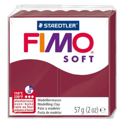 Staedtler Fimo Soft Polimer Kil 57 gr 23 Şarap Bordo - 1