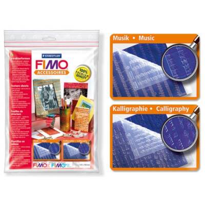 Staedtler Fimo Texture Sheets Doku Kalıpları MUSIC / SRIPST MEDIEVAL LATIN - 1