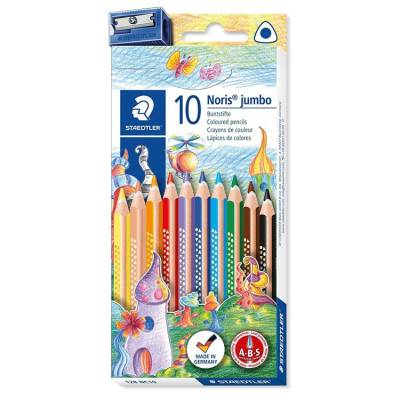 Staedtler Noris Jumbo Üçgen Kuru Boya 10 Renk - 1