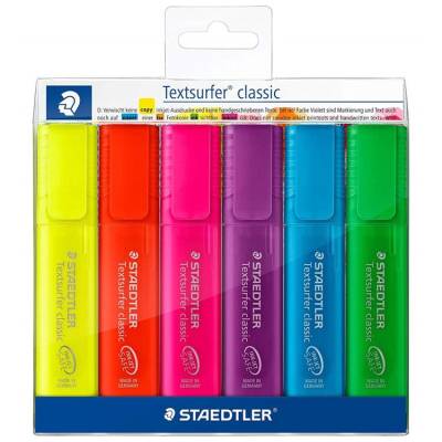 Staedtler Textsurfer Classic Fosforlu Kalem 6 RENK SET - 1