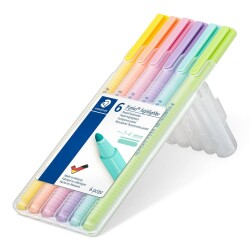 Staedtler Triplus Textsurfer Fosforlu Kalem 6 PASTEL RENK PLASTİK KUTULU SET - 1