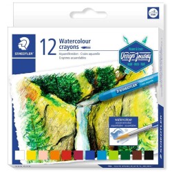 Staedtler Watercolour Crayons Suda Çözünen Pastel Boya 12 Renk - 1