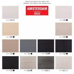 Talens Amsterdam Akrilik Boya 12 Renk x 20 ml Set Greys - 2