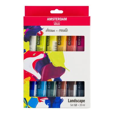 Talens Amsterdam Akrilik Boya 12 Renk x 20 ml Set Landscape - 1