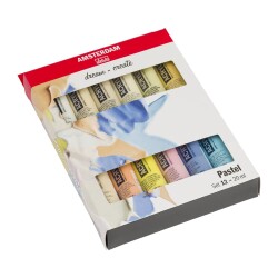 Talens Amsterdam Akrilik Boya 12 Renk x 20 ml Set Pastels - 5