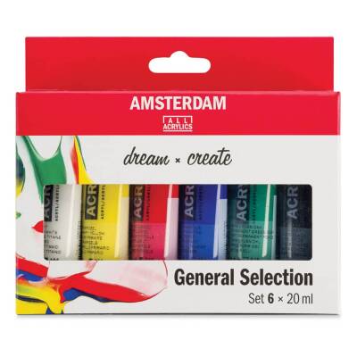 Talens Amsterdam Akrilik Boya 6 Renk x 20 ml Set General Selection - 1