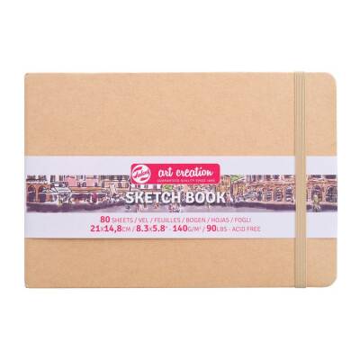 Talens Art Creation Sketchbook Sert Kapak Eskiz Defteri 140 gr 21x14,8 cm 80 yp KRAFT - 1