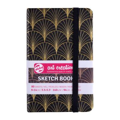 Talens Art Creation Sketchbook Sert Kapak Eskiz Defteri 140 gr 9x14 cm 80 yp Art Deco - 1