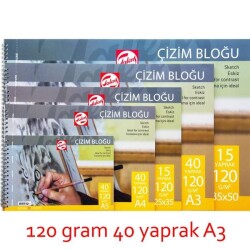 Talens Çizim Bloğu 120 gr 40 yp A3 - 1