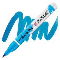 Talens Ecoline Brush Pen Fırça Uçlu Kalem 578 Sky Blue Cyan - 1