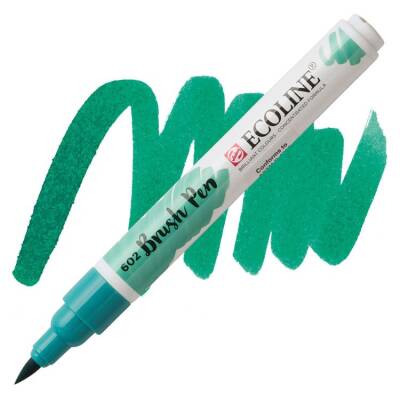 Talens Ecoline Brush Pen Fırça Uçlu Kalem 602 Deep Green - 1