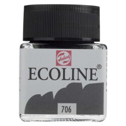 Talens Ecoline Sıvı Suluboya 30 ml. 706 Deep Grey - 1