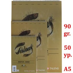 Talens Eskiz Bloğu 90 gr 50 yp A5 - 1