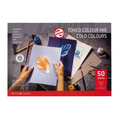 Talens Toned Colour Mix COLD Çok Amaçlı Sanatsal Blok 180 gr A3 50 yp - 1