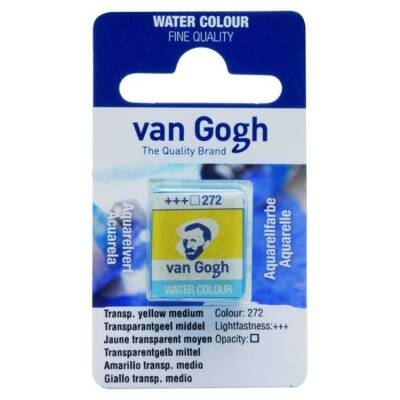 Talens Van Gogh 1/2 Tablet Sulu Boya 272 Transparent Yellow Medium - 1