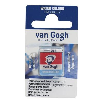 Talens Van Gogh 1/2 Tablet Sulu Boya 371 Permanent Red Deep - 1