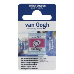 Talens Van Gogh 1/2 Tablet Sulu Boya 567 Permanent Red Violet - 1