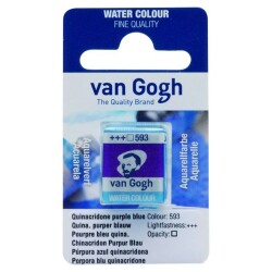 Talens Van Gogh 1/2 Tablet Sulu Boya 593 Quinacridone Purple Blue - 1