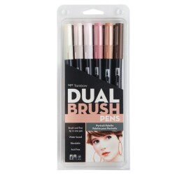 Tombow Dual Brush Pen 6 RENK SET PORTRAIT - 1