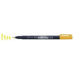 Tombow Fudenosuke Fırça Uçlu Kalem Sarı - 1