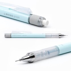 Tombow MONO Graph Mekanik Kurşun Kalem 0.5 mm PASTEL BUZ MAVİ - 1