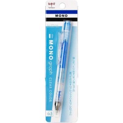 Tombow MONO Graph Mekanik Kurşun Kalem 0.5mm Şeffaf Mavi - 1