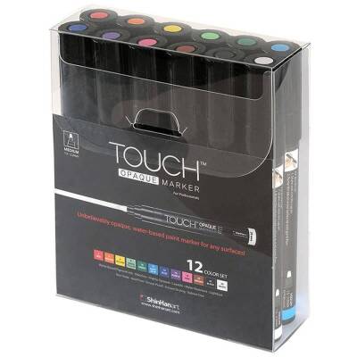 Touch Opaque Marker Akrilik Boyama Kalemi 12 Renk Medium Uç (1.5-2.3 mm) - 1