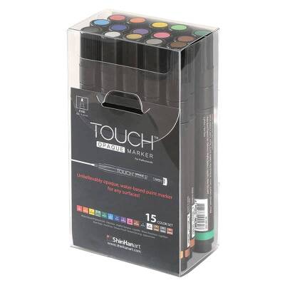 Touch Opaque Marker Akrilik Boyama Kalemi 15 Renk Fine Uç (0.8-1.3 mm) - 1