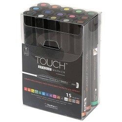 Touch Opaque Marker Akrilik Boyama Kalemi 15 Renk Medium Uç (1.5-2.3 mm) - 1