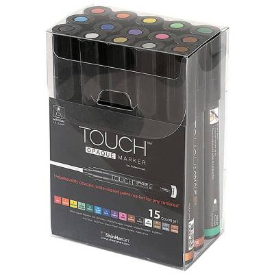 Touch Opaque Marker Akrilik Boyama Kalemi 15 Renk Medium Uç (1.5-2.3 mm) - 1