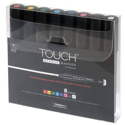 Touch Opaque Marker Akrilik Boyama Kalemi 8 Renk Medium Uç (1.5-2.3 mm) - 1