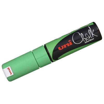 Uni Chalk 8 mm Kesik Uç Su Bazlı Sıvı Tebeşir Kalemi F.Yeşil - 1