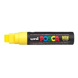 Uni Posca PC-17K Boyama Markörü 15 mm Kesik Uç SARI - 1