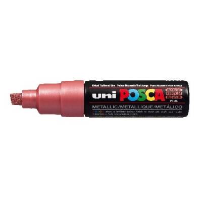 Uni Posca PC-8K Boyama Markörü 8 mm Kesik Uç METALİK KIRMIZI - 1