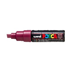 Uni Posca PC-8K Boyama Markörü 8 mm Kesik Uç ŞARAP KIRMIZISI - 1