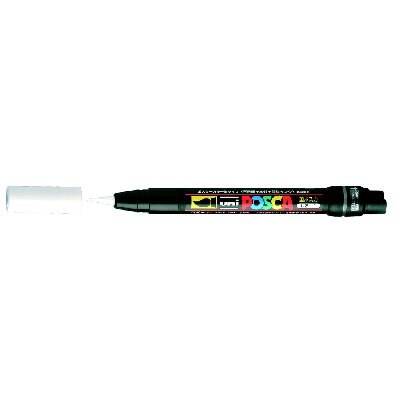 Uni Posca PCF-350 Boyama Markörü 1-10 mm Fırça Uç BEYAZ - 1