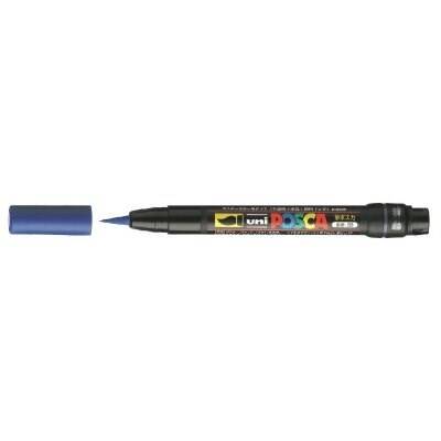 Uni Posca PCF-350 Boyama Markörü 1-10 mm Fırça Uç MAVİ - 1