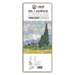 Vincent Oil & Acrylic Canvas White Tuval Dokulu Blok 300 gr 15x40 cm 10 Sayfa - 1