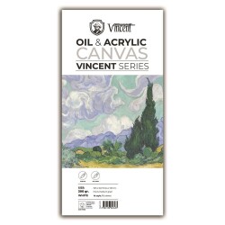 Vincent Oil & Acrylic Canvas White Tuval Dokulu Blok 300 gr 16,5x34 cm 10 Sayfa - 1