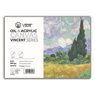 Vincent Oil & Acrylic Canvas White Tuval Dokulu Blok 300 gr 25x35 cm 10 Sayfa - 1