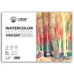 Vincent Watercolor Sketchbook White Suluboya Blok 300 gr 21x30 cm 10 Sayfa - 1